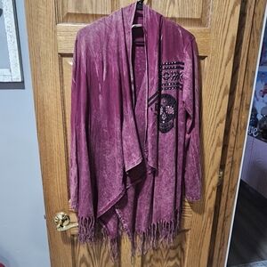 Women's Purple Fringe Jacket